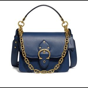 Coach Beat Shoulder- Deep blue leather  bag